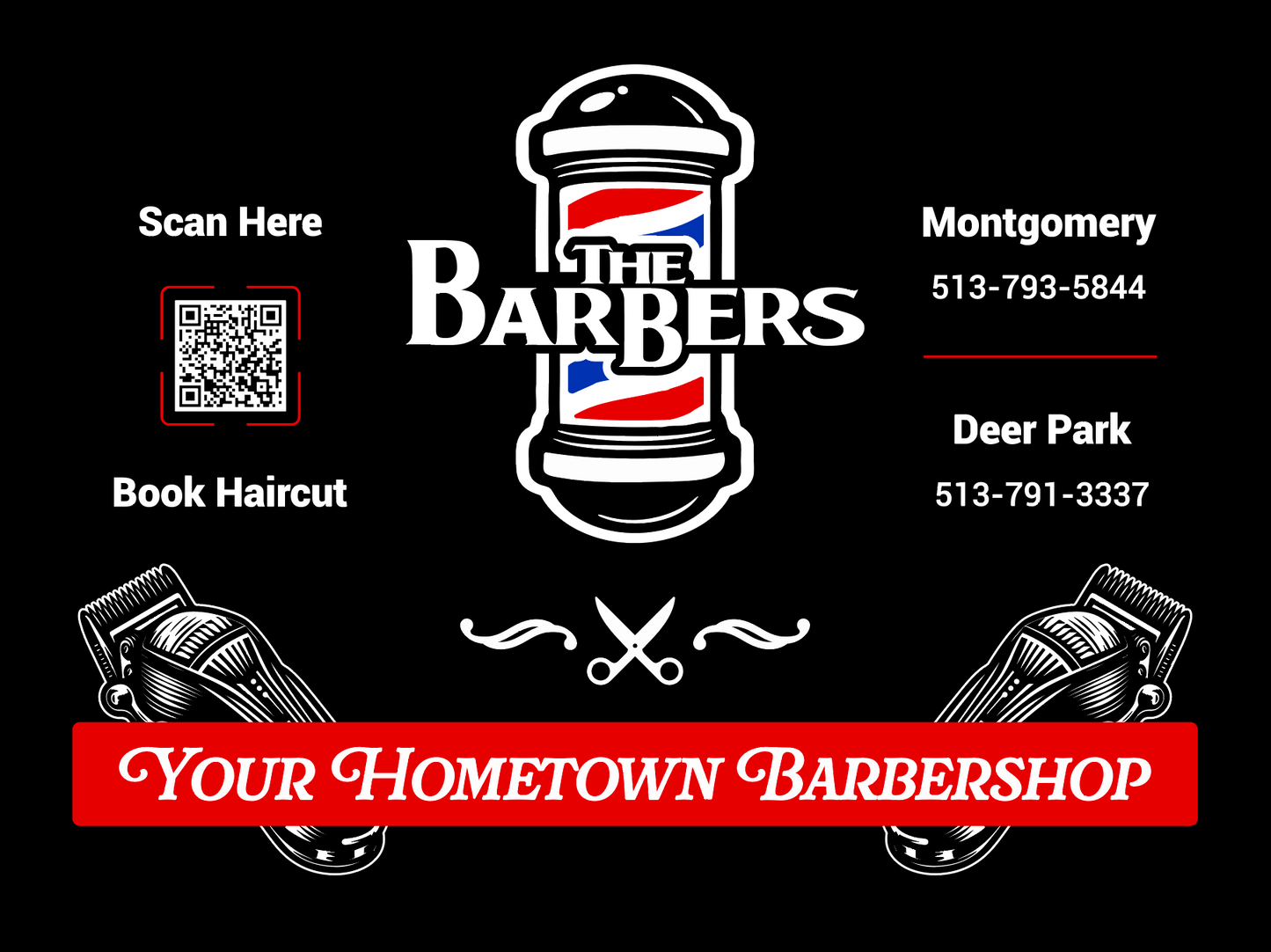 The Barbers - Fence Banner Design