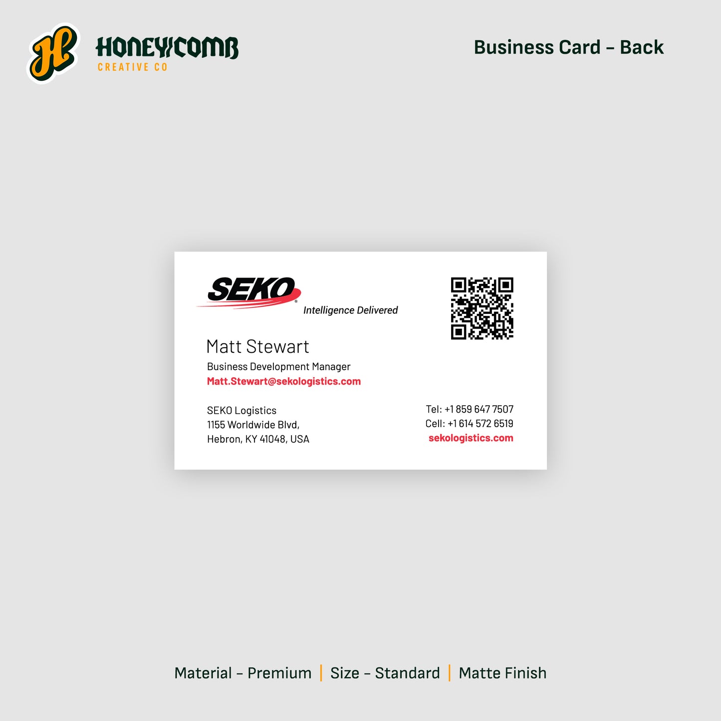 SEKO - Business Cards (100) - Matt Stewart